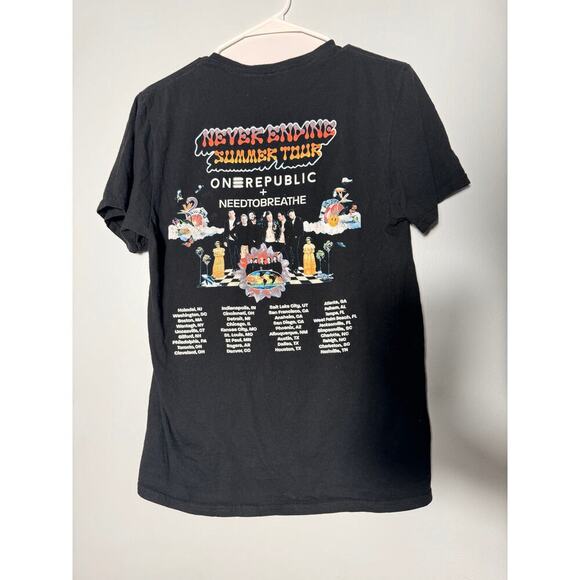 One Republic Never Ending Summer tour Black T-Shirt Size Medium - Picture 6 of 6